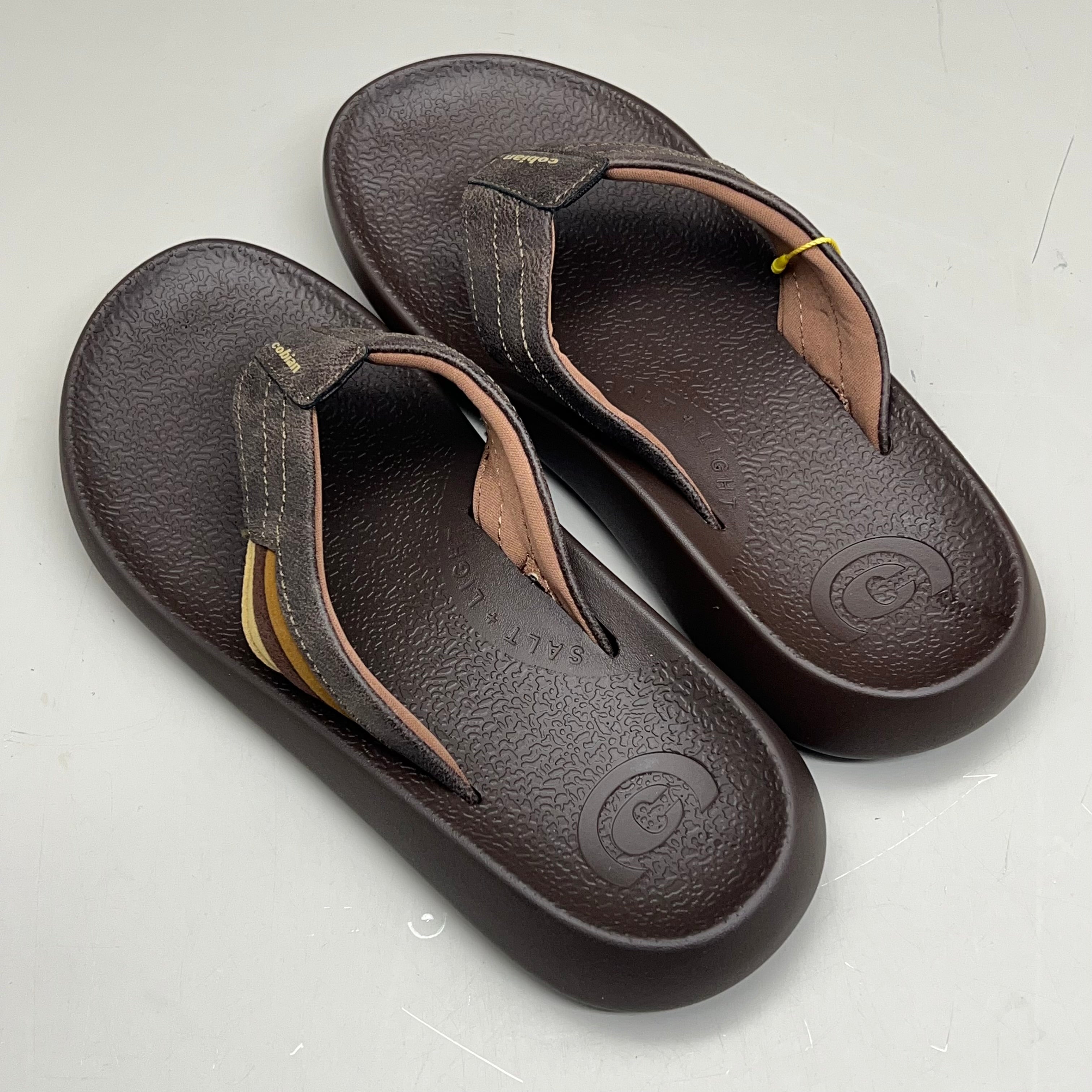 COBIAN Kandui Synthetic Leather Strap Men's Sz 11, EU 44 Chocolate KAN25-2011-11