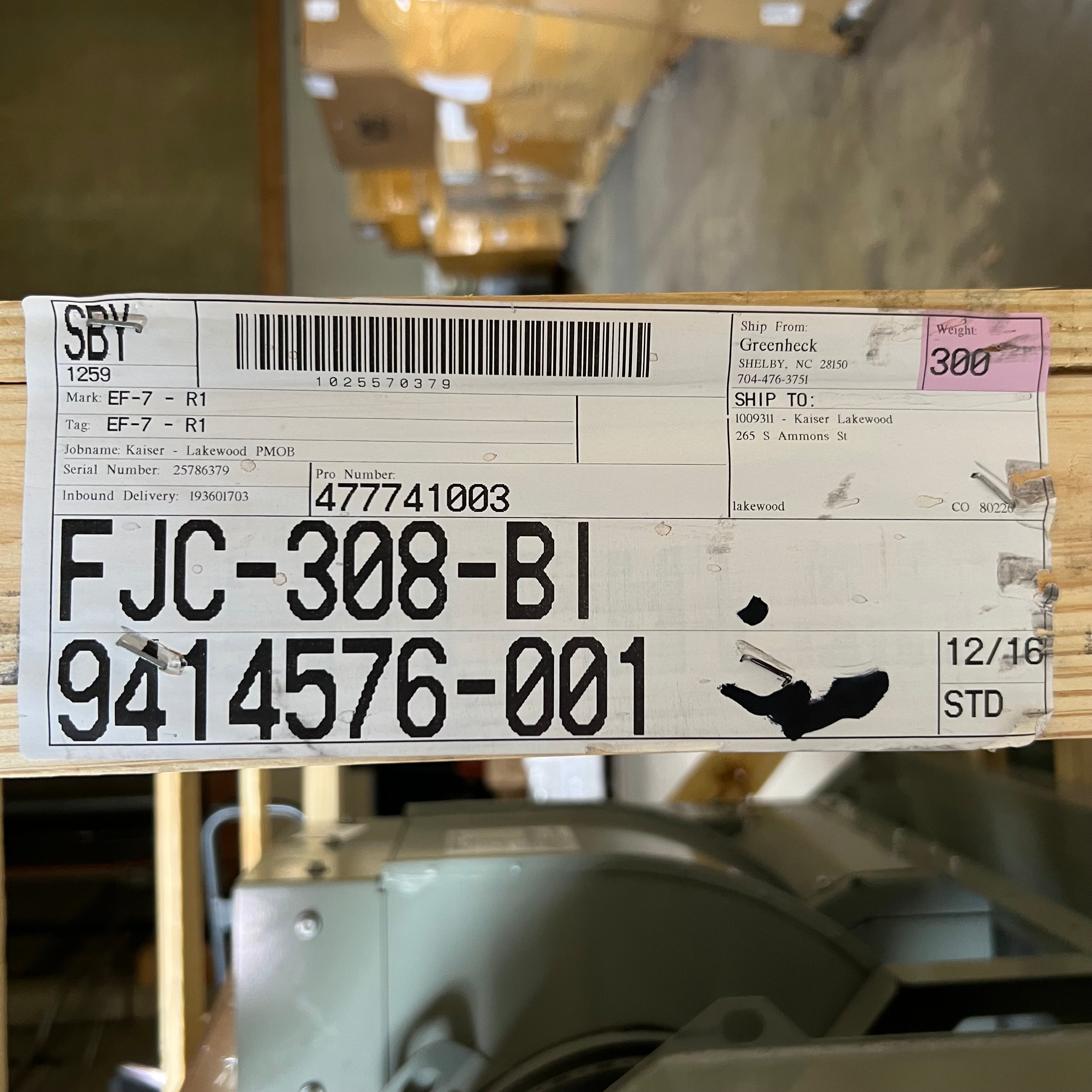 GREENHECK FJC-308-BI Industrial Exhaust Fan – Heavy-Duty Ventilation Unit