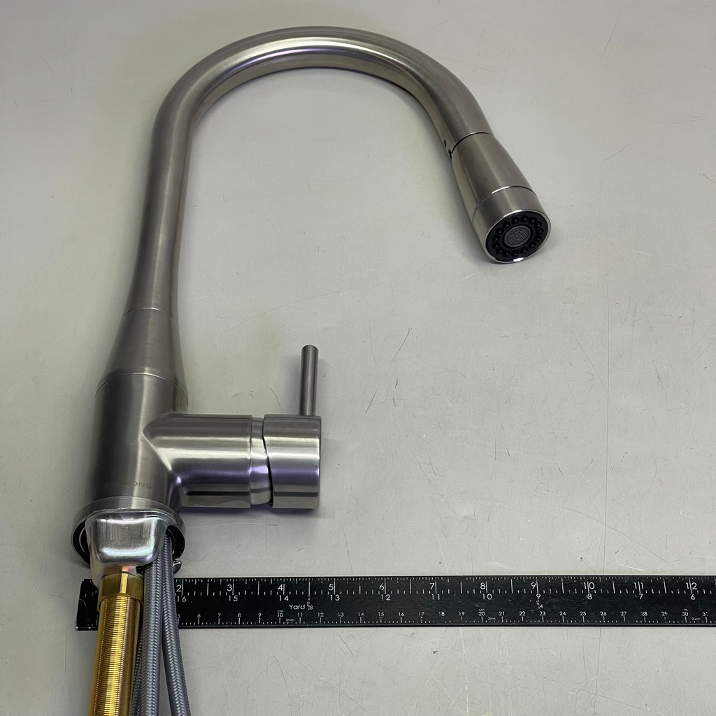 SYMMONS Sereno Single Handle Pull-Down Kitchen Faucet Satin Nickel SK2302STSPD10