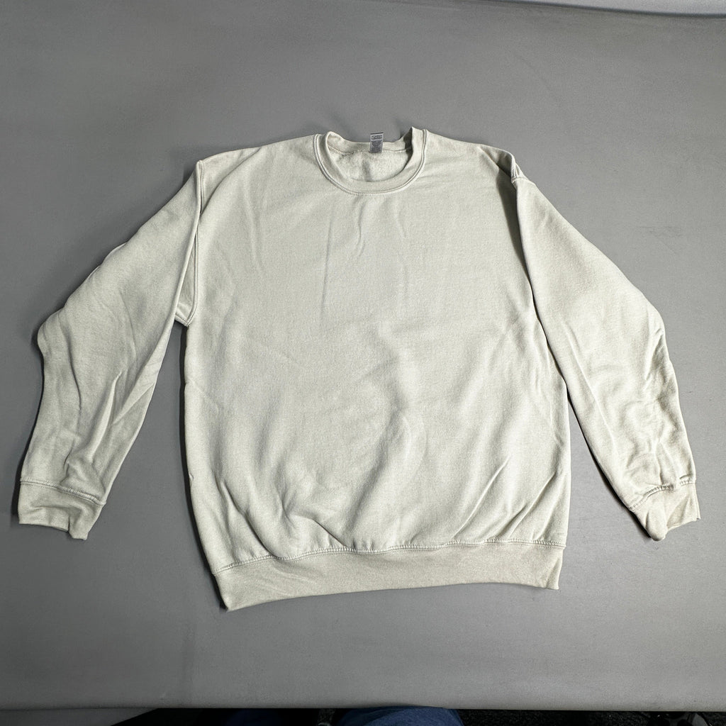GILDAN (36 PACK) Heavy Blend Crewneck Sweatshirt Men's Sz L Sand G180