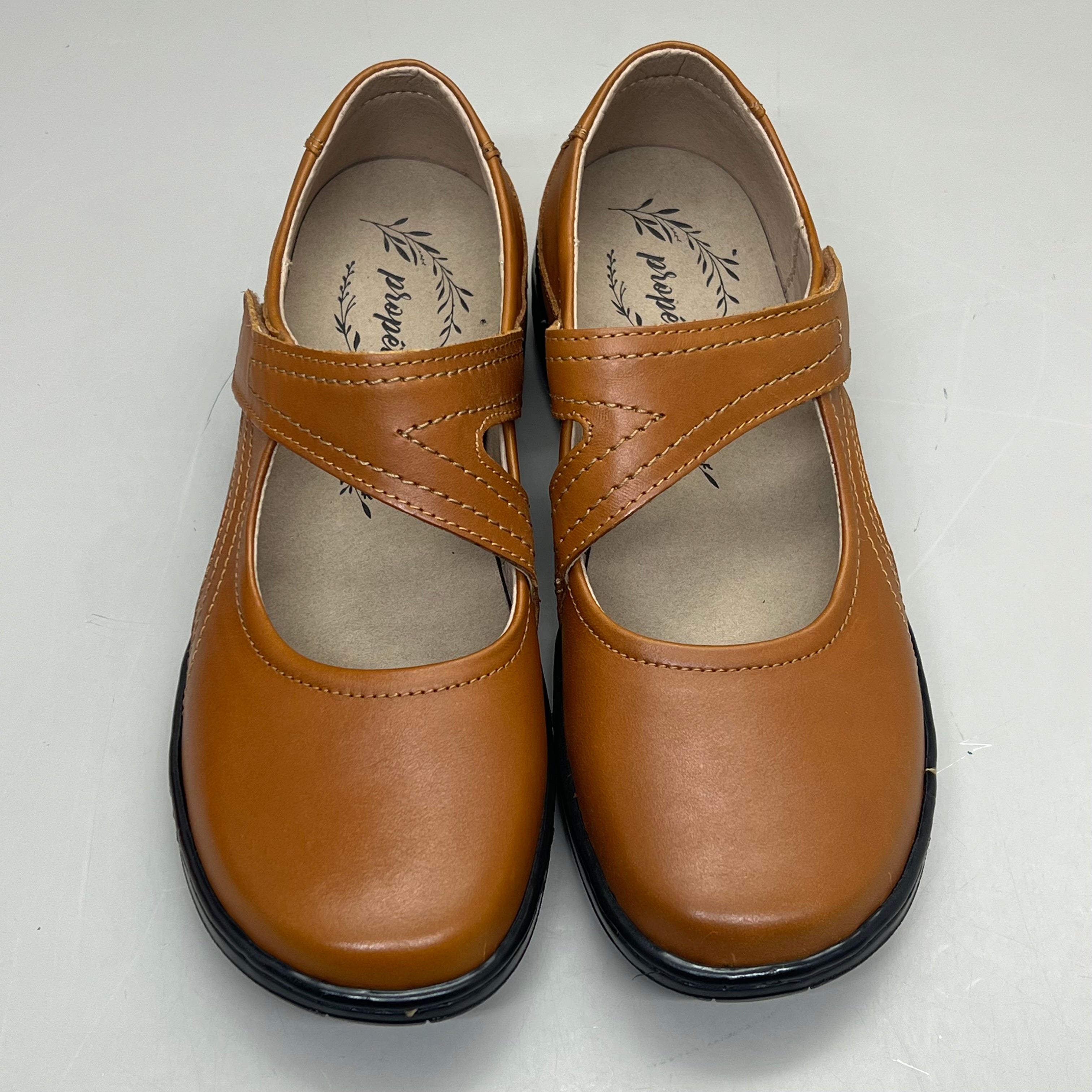 PROPET Golda Mary Jane Adjustable Lightweight Women's Sz 11 M(B) Teak WCA053L