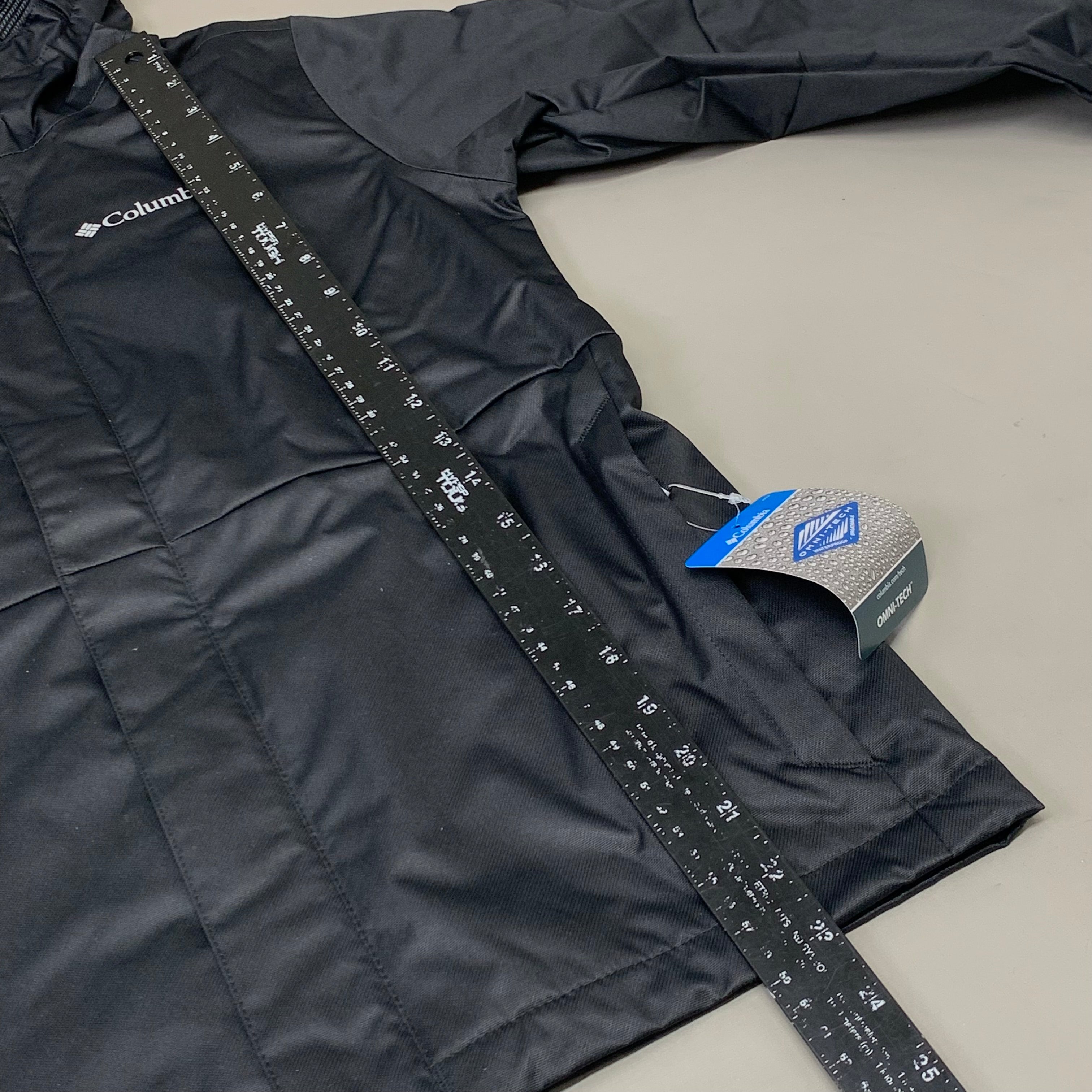 COLUMBIA Reflective Detail Hikebound Jacket Boys Youth Sz M Black SB6647-010