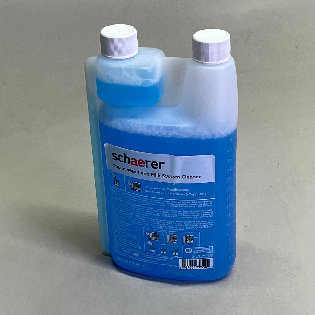 SCHAERER (2 PACK) Steam Wand And Milk System Cleaner OEM  1 L Blue 12-MAB