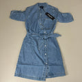VERONICA BEARD Jeans Women's Dunn Mini Dress Sz-2 Iceberg J24067101286IC