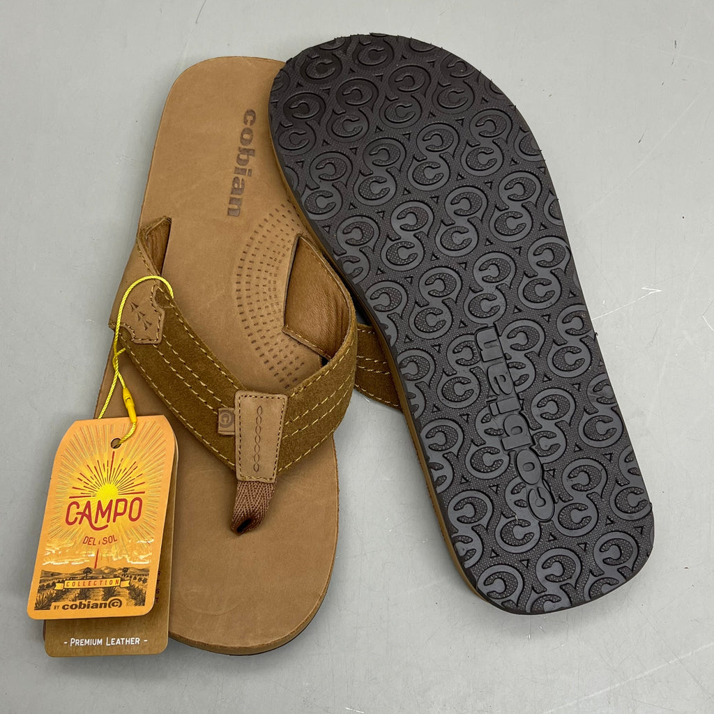 COBIAN Lazo Premium Leather Sandals Men's Sz 10 EU 43 Tan LZO-24-230-10