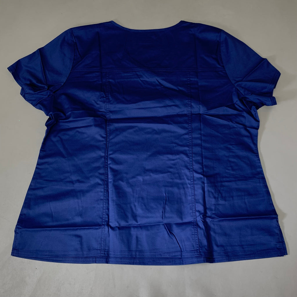 CHEROKEE Modern Classic Scrubs Top Core Stretch Women's SZ 2 XL Navy 4727