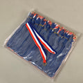 (100 PACK) Lanyard Red White Blue 17" Gold Hook