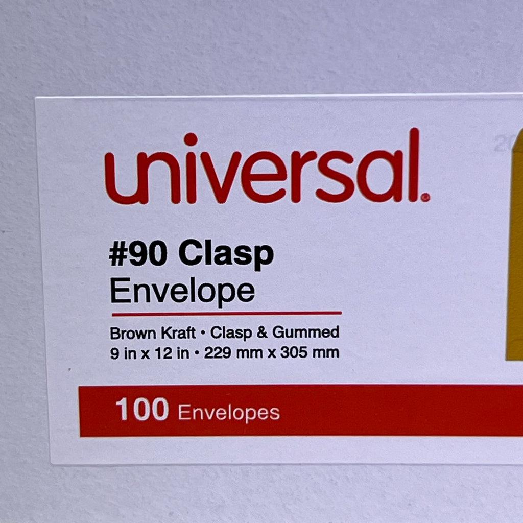 UNIVERSAL (200 ENVELOPES) Clasp Envelope Kraft #90 Yellow, 9"x12" UNV35264