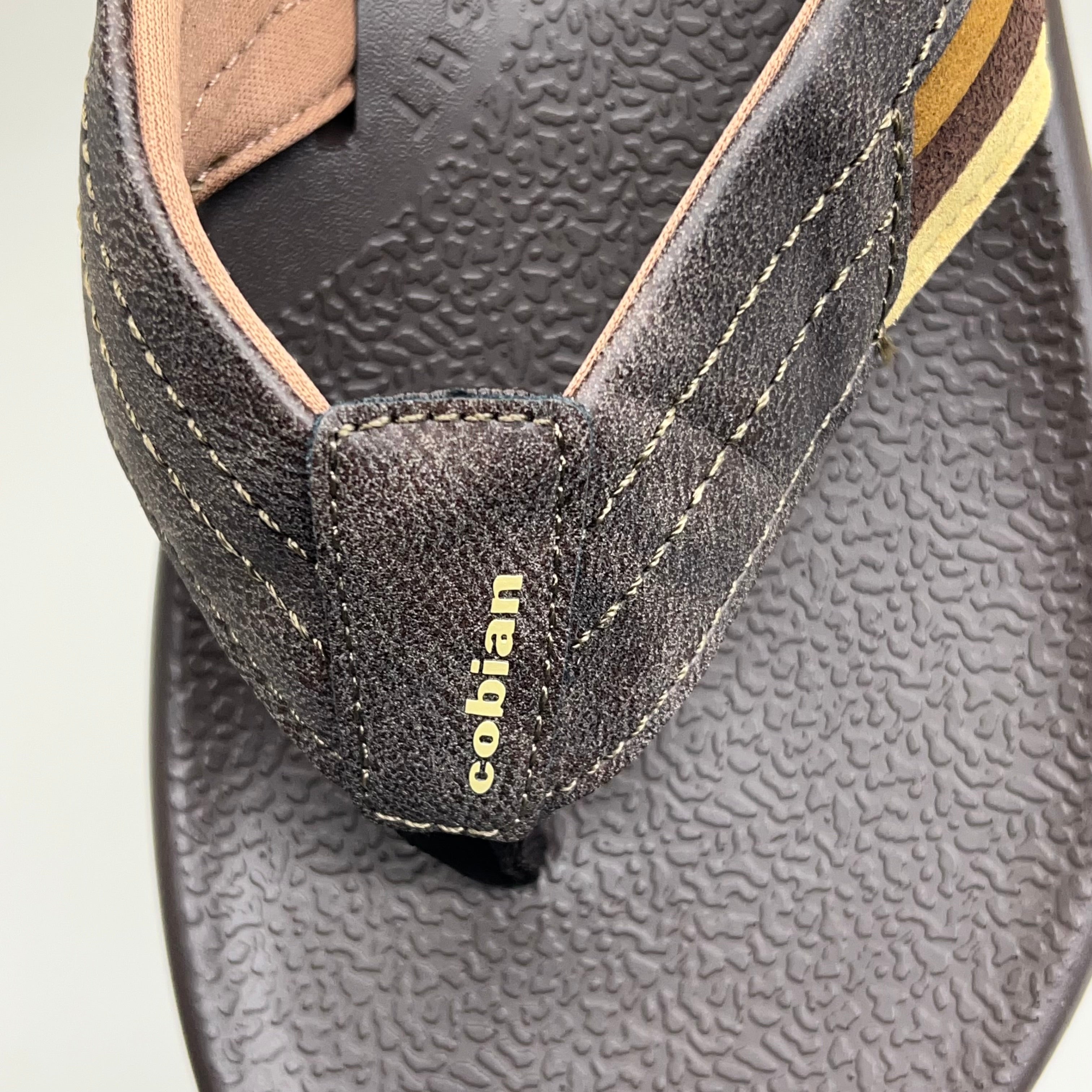 COBIAN Kandui Synthetic Leather Strap Men's Sz 12, EU 45 Chocolate KAN25-2011-12