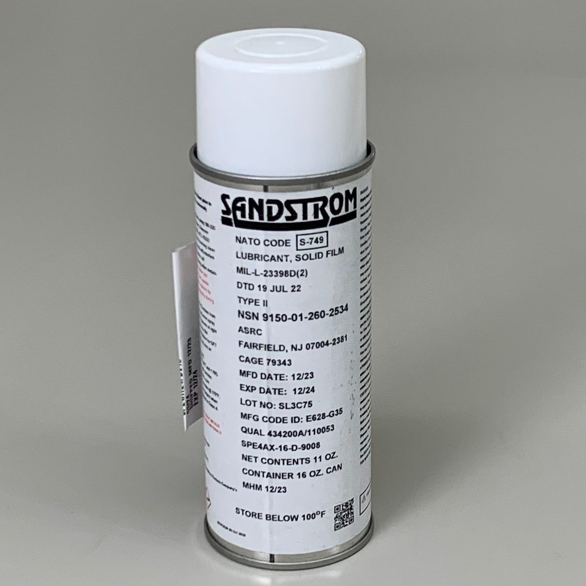 SANDSTROM (12 PACK)Lubricant Solid Film Bonding Industrial Equipment BB12/24 16oz