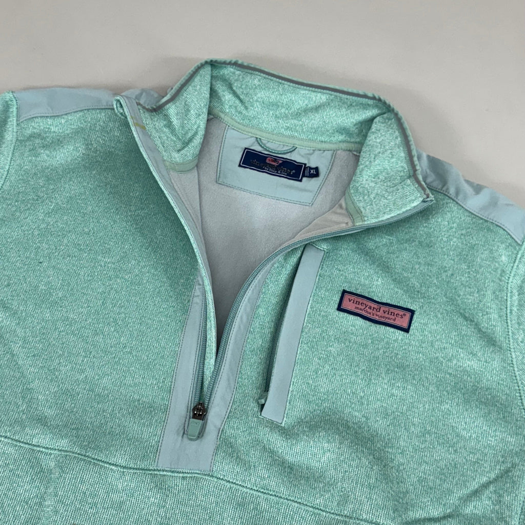 VINEYARD VINES Martha's Vineyard Men's Teal Green Half Zip Pullover Sz- XL