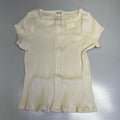 FREE PEOPLE Ribbed Cap Sleeve Most Wanted Cardi Women's Sz L Ivory 92736032