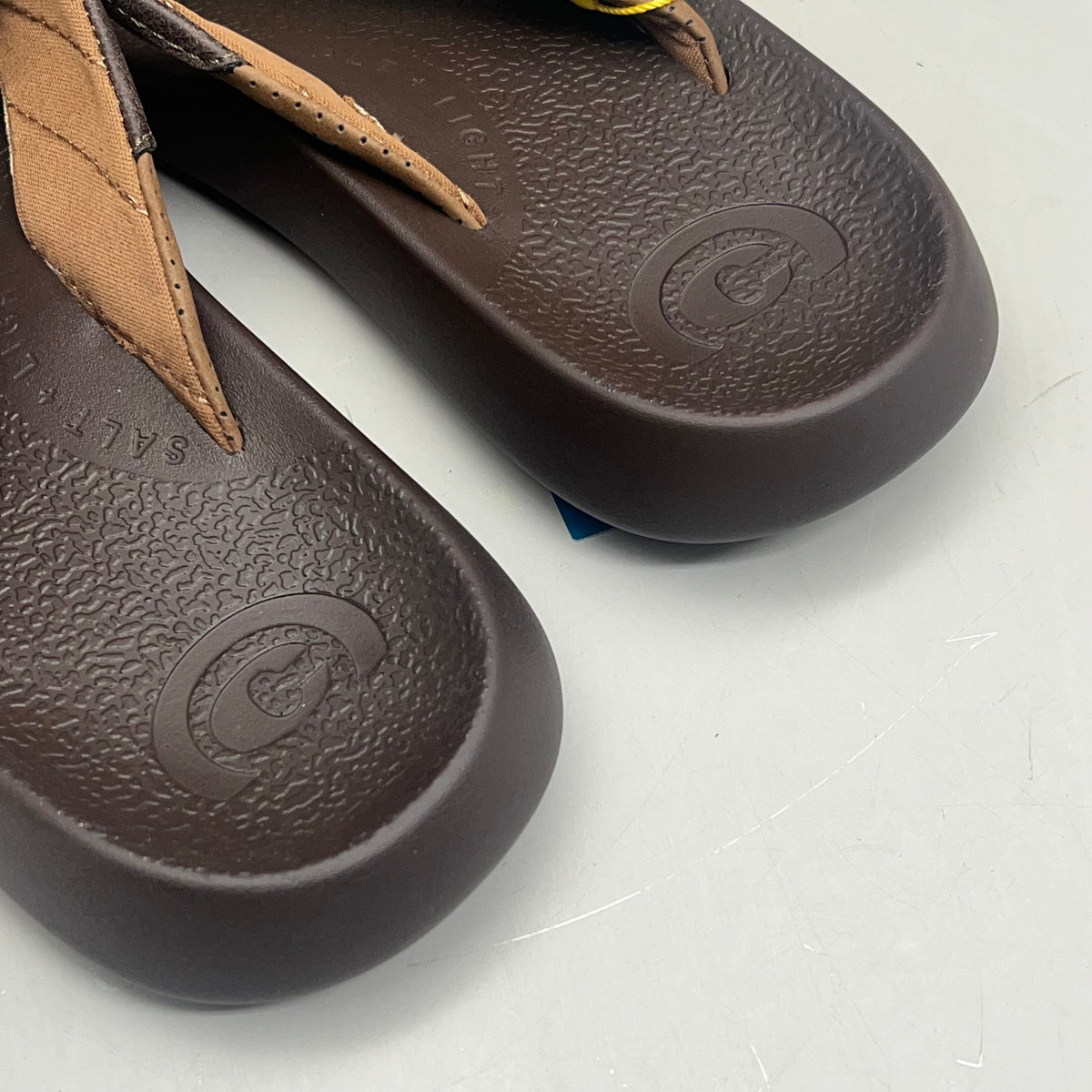 COBIAN Compass Synthetic Leather Strap Sandals Men's Sz 12, EU 45 Chocolate COM25-201-12