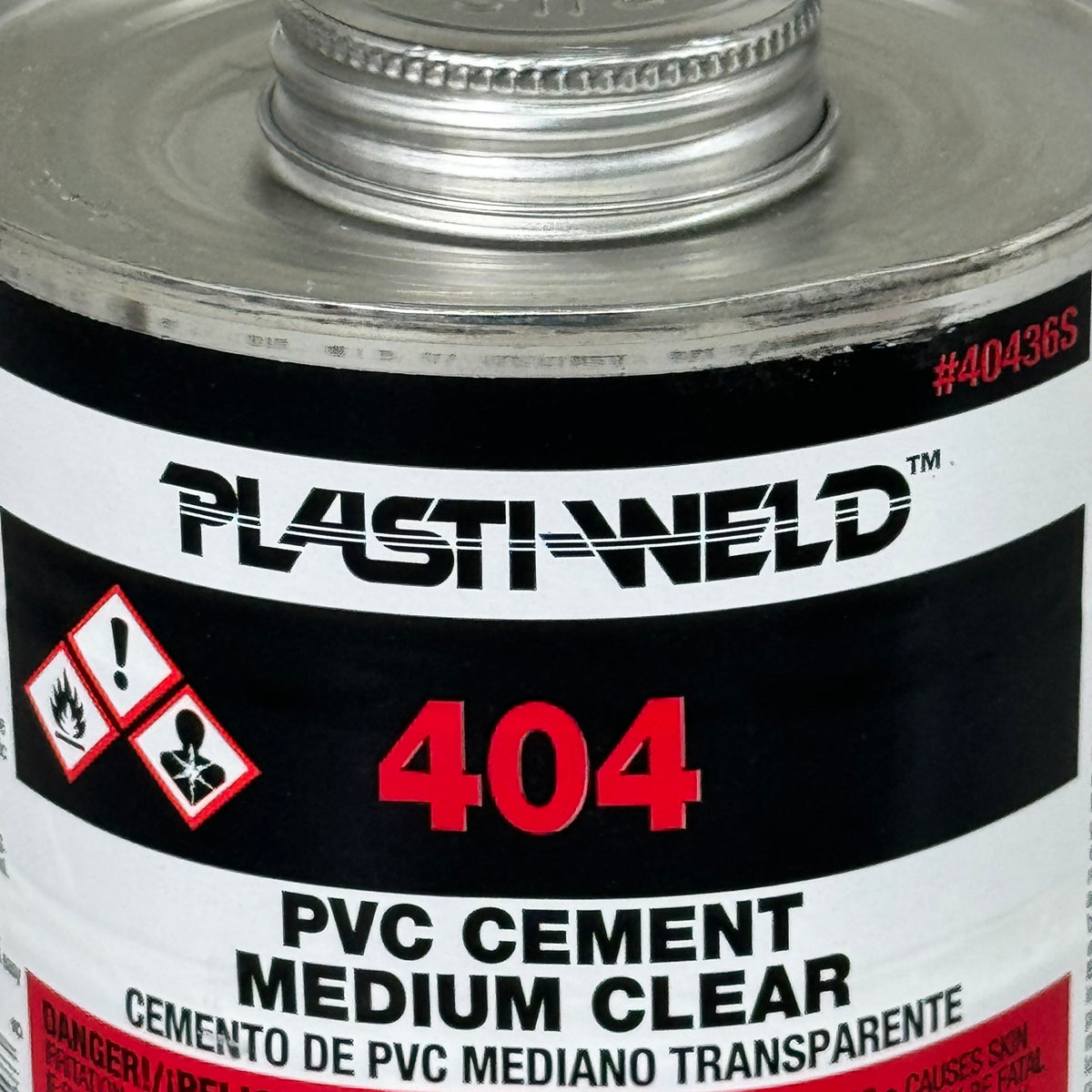 PLASTI-WELD (2 PACK) 404 PVC Cement Medium Clear 32 fl oz Fittings to 6" 40436SV