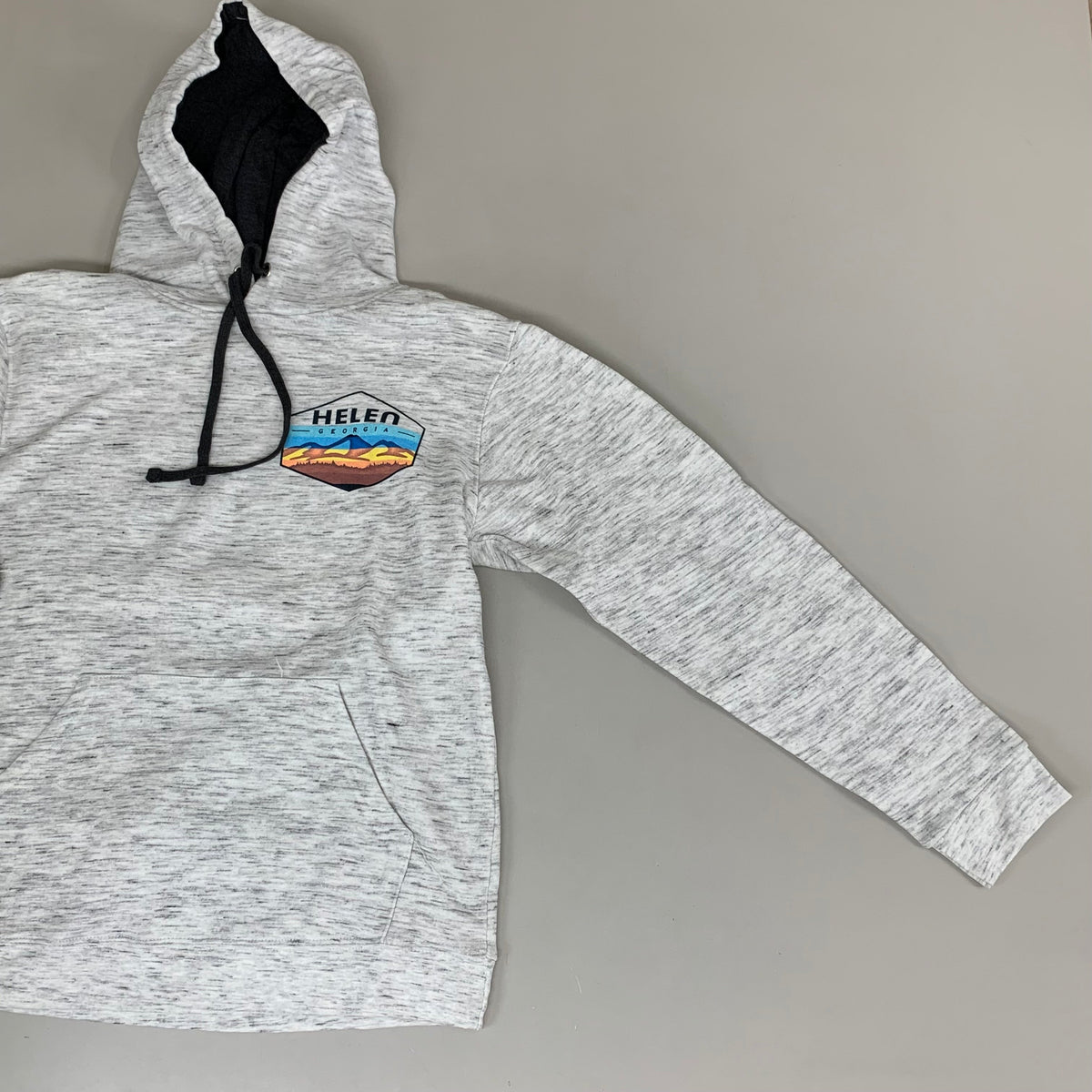 LONEROCK Helen Georgia Tie Hoodie Sz Small White/Grey