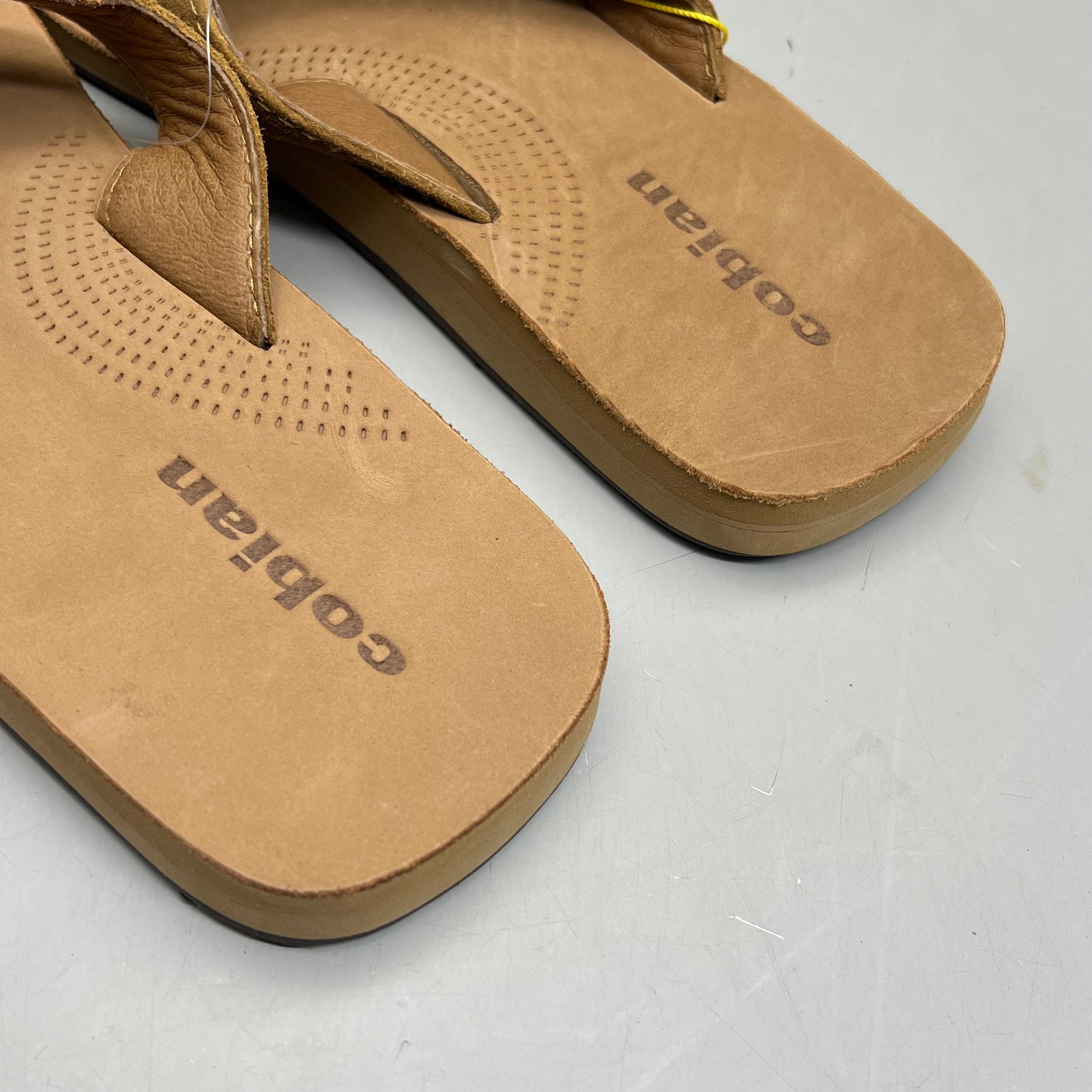 COBIAN Lazo Premium Leather Sandals Men's Sz 12 EU 45 Tan LZO-24-230-12