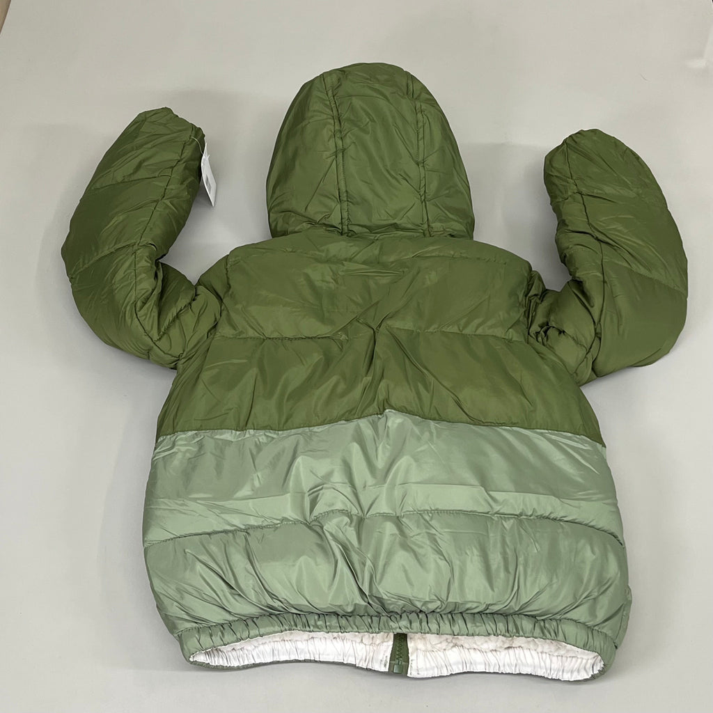 DKNY Boys' Winter Jacket Insulated Quilted Puffer Parka 14/16 Olive