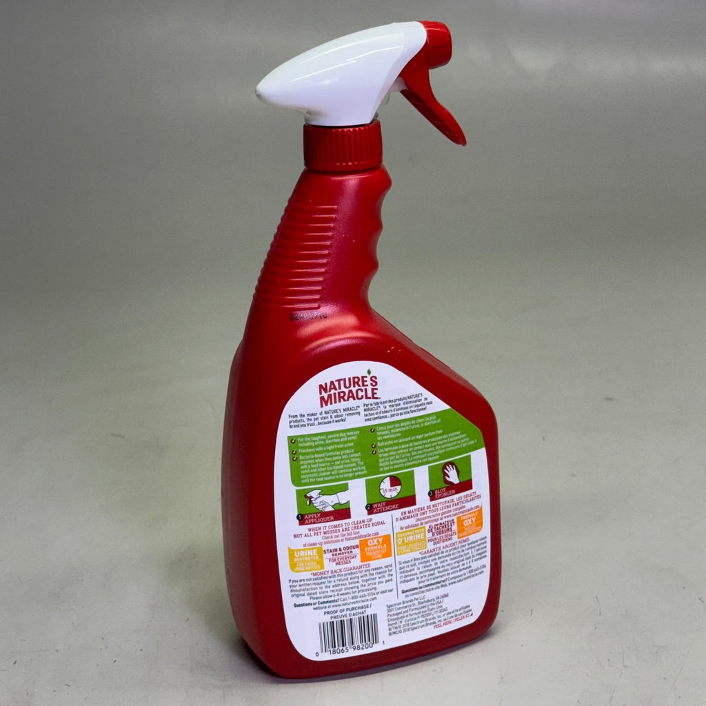 NATURE'S MIRACLE (2 PACK) Advanced Stain & Odour Eliminator 946 ml, Red