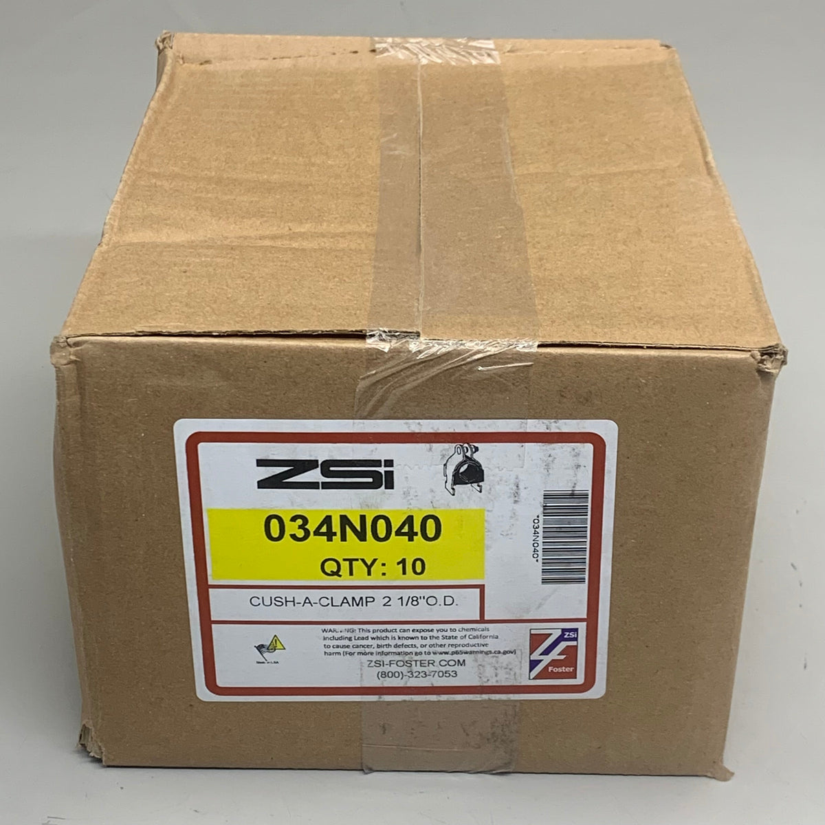 ZSI (10 Pack) Cush-A-Clamp Insulation Strut Mount Clamp 2-1/8" OD Galv 034N040