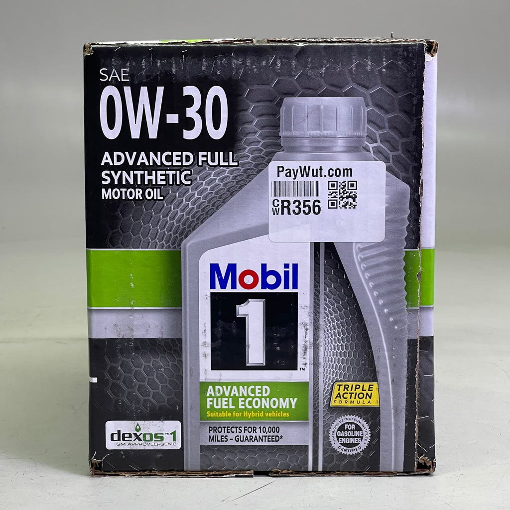 Z@ MOBIL 1 (6 PACK) Advanced Fuel Economy Full Synthetic Motor Oil 946 mL 0W-30 New, Box Condition Varies