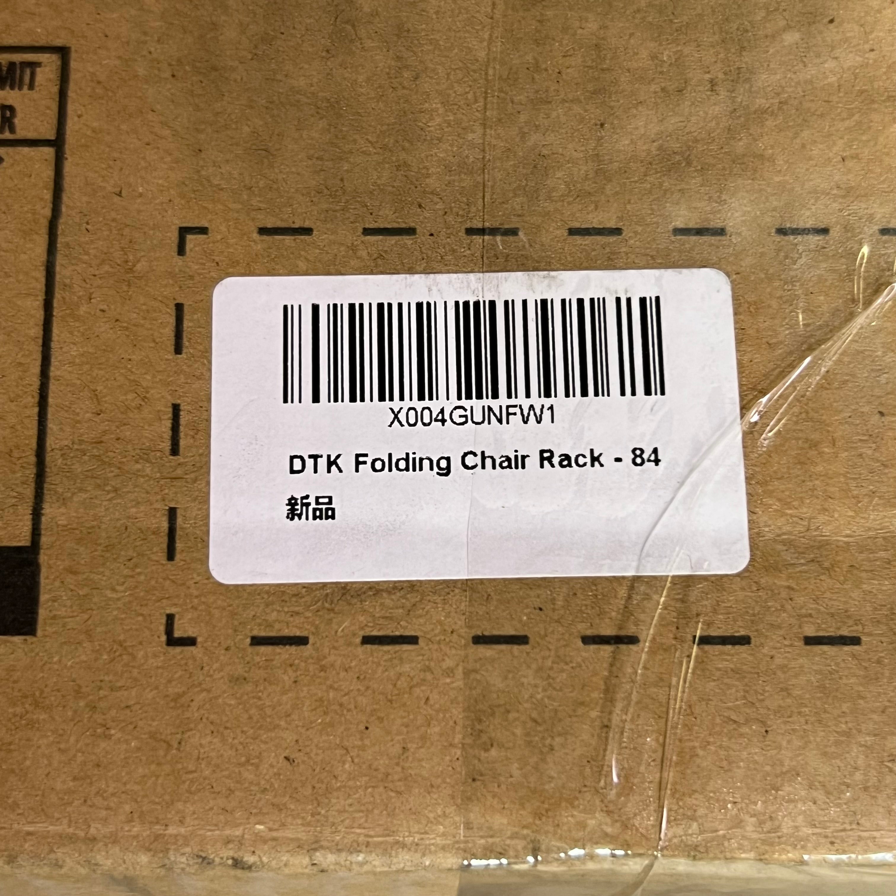 DTK Foldable Chair Rack Sz 65.6" x 11.8" x 5.5", Black