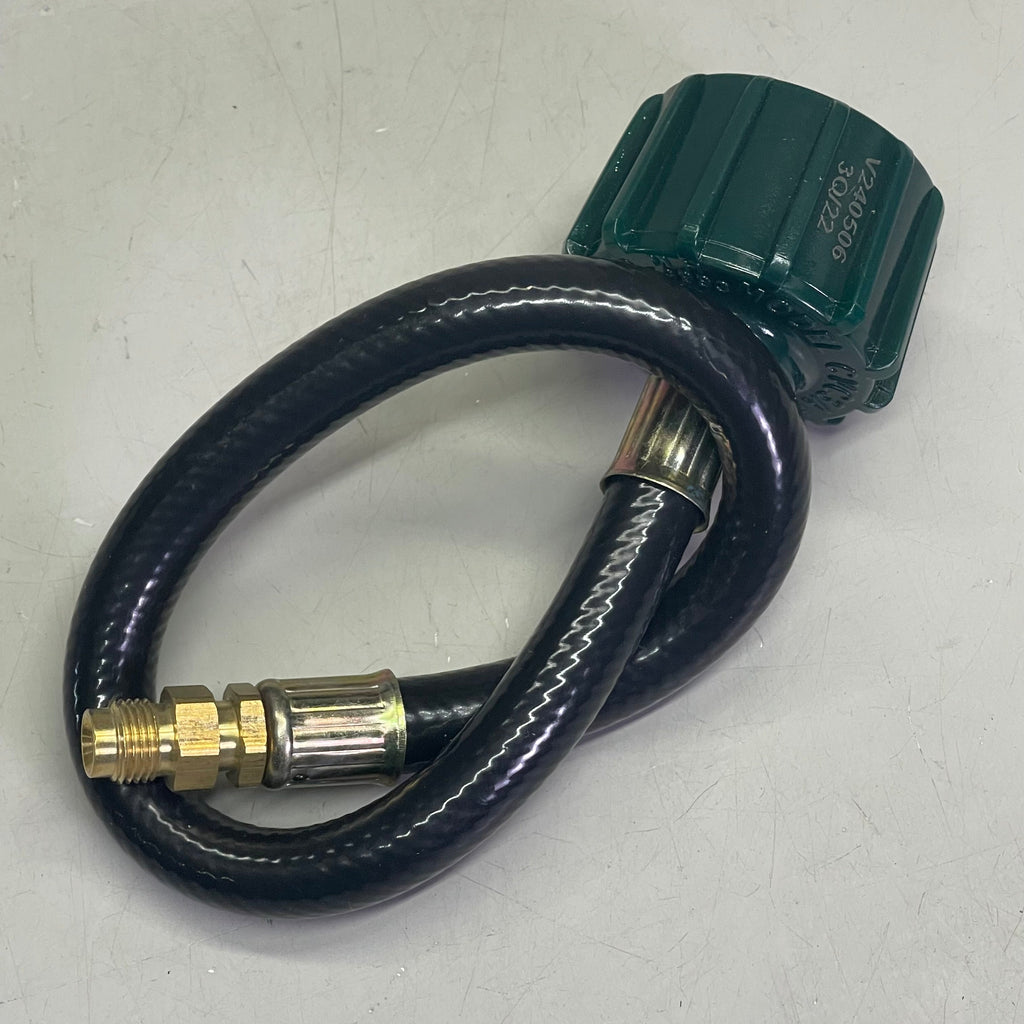 FLAME KING (2 PACK) Van/Trailer Propane Tank Pigtail 15" Black w/ Green E15INPT