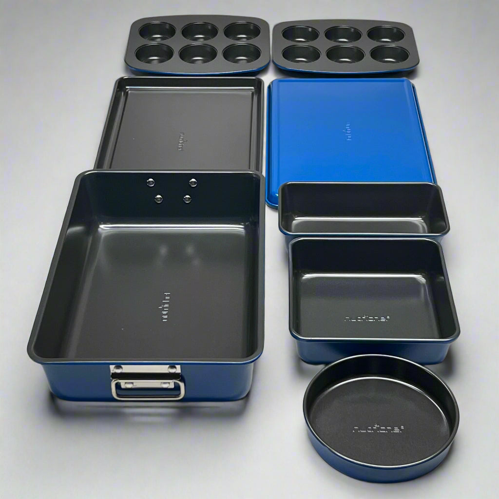 NUTRICHEF 8-Piece Nonstick Stackable Bakeware Set Sz 11" W x 16" L NCBKSTK9