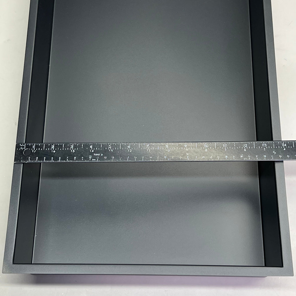 SAMUEL MUELLER Recessed Horizontal Shower Storage Pod Sz 34.5", Matte Black
