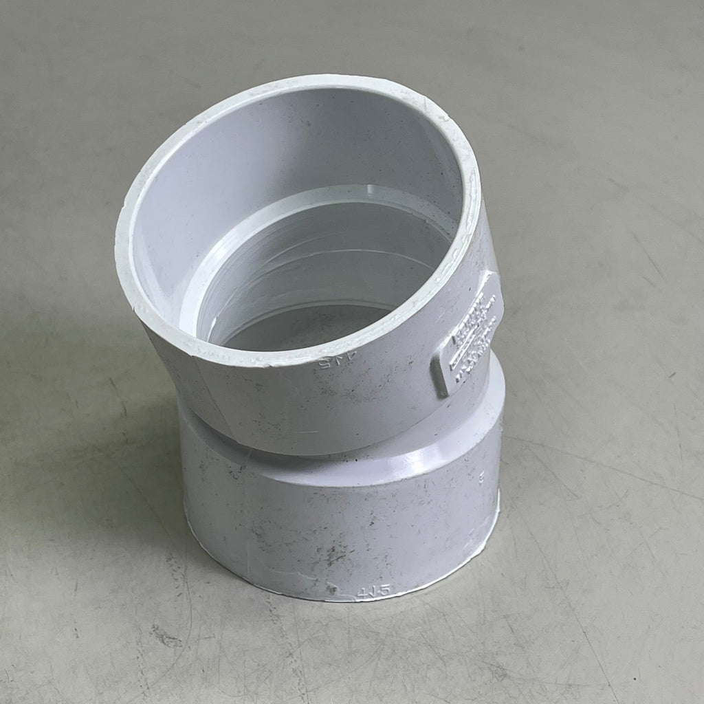 GENOVA (4-PACK) Schedule 30 PVC Hub Elbow 3" x 3" 22.5 Degree G60830