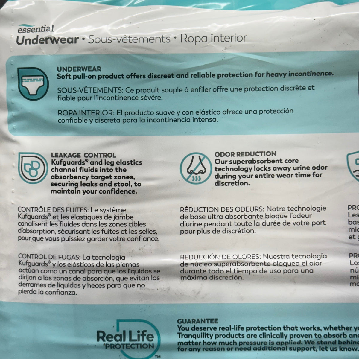 TRANQUILITY Essential Underwear Diapers (2 Pack of 12 Pcs) Sz 2XL