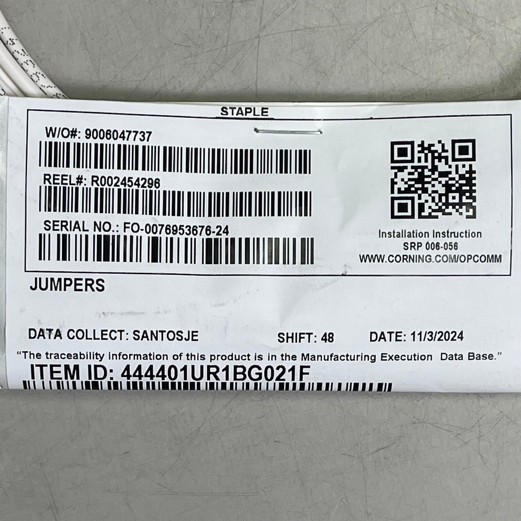CORNING 1F Compact Drop Fiber Optic Jumper 2.9mm SCAPC/SCAPC 444401UR1BG021F