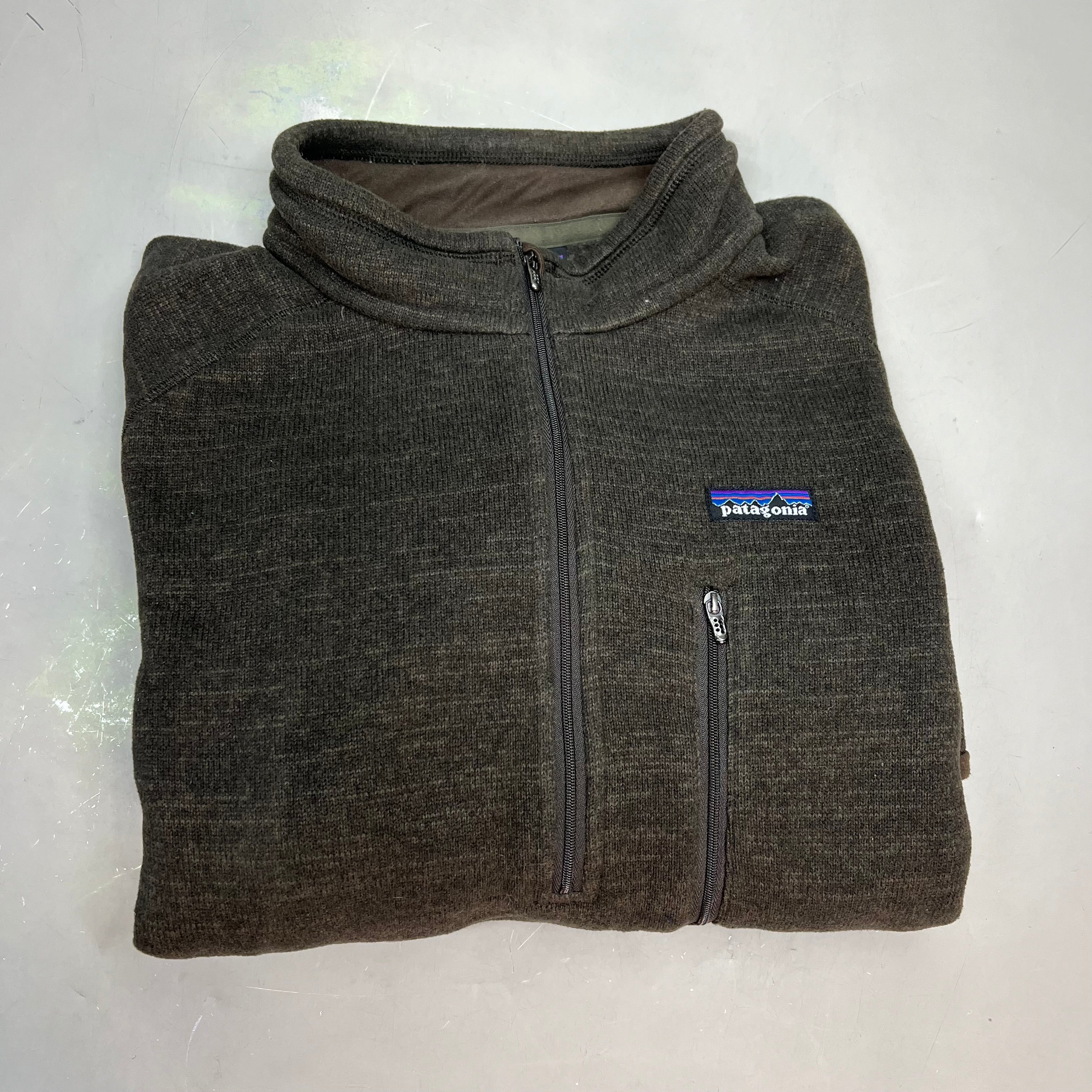 PATAGONIA Quarter Zip w/ Pocket 100% Polyester Jacket Men's Sz XL Brown (Used)