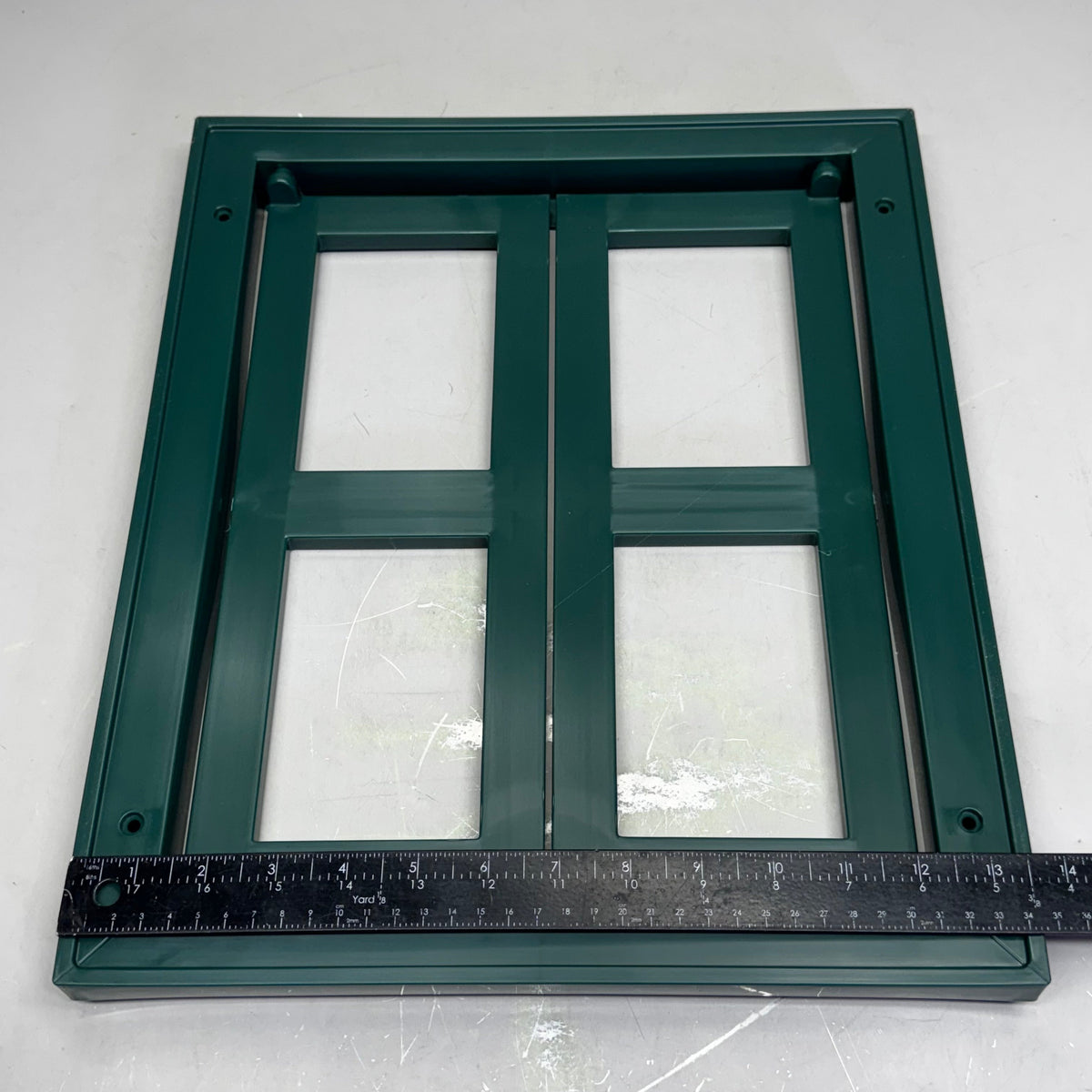 Green Plastic Window Frame Sz 13.5"W x 16"H 71-5004