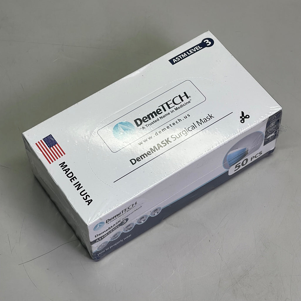 DEMETECH (50 PACK) DemeMASK Surgical Mask ASTM Level 3 Protective DT-MSK-003