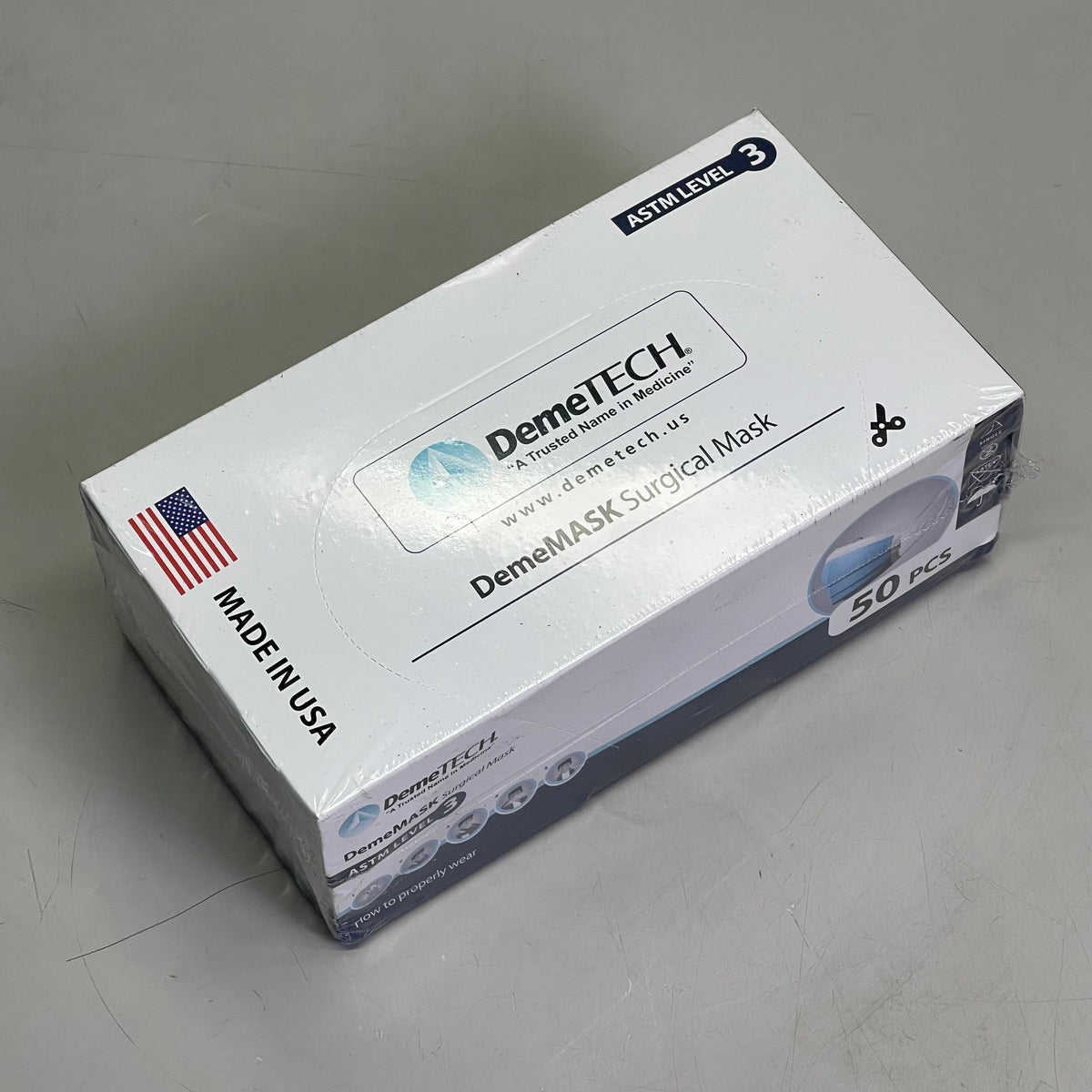 DEMETECH (50 PACK) DemeMASK Surgical Mask ASTM Level 3 Protective DT-MSK-003