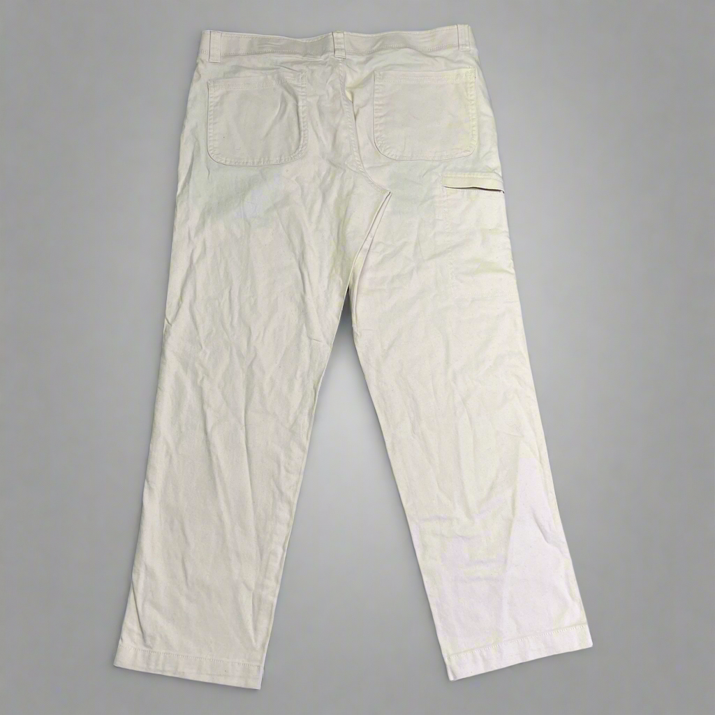 HAGGAR Work To Weekend Everyday Pant Straight Fit Men's Sz 36W X 30L 107 Natural