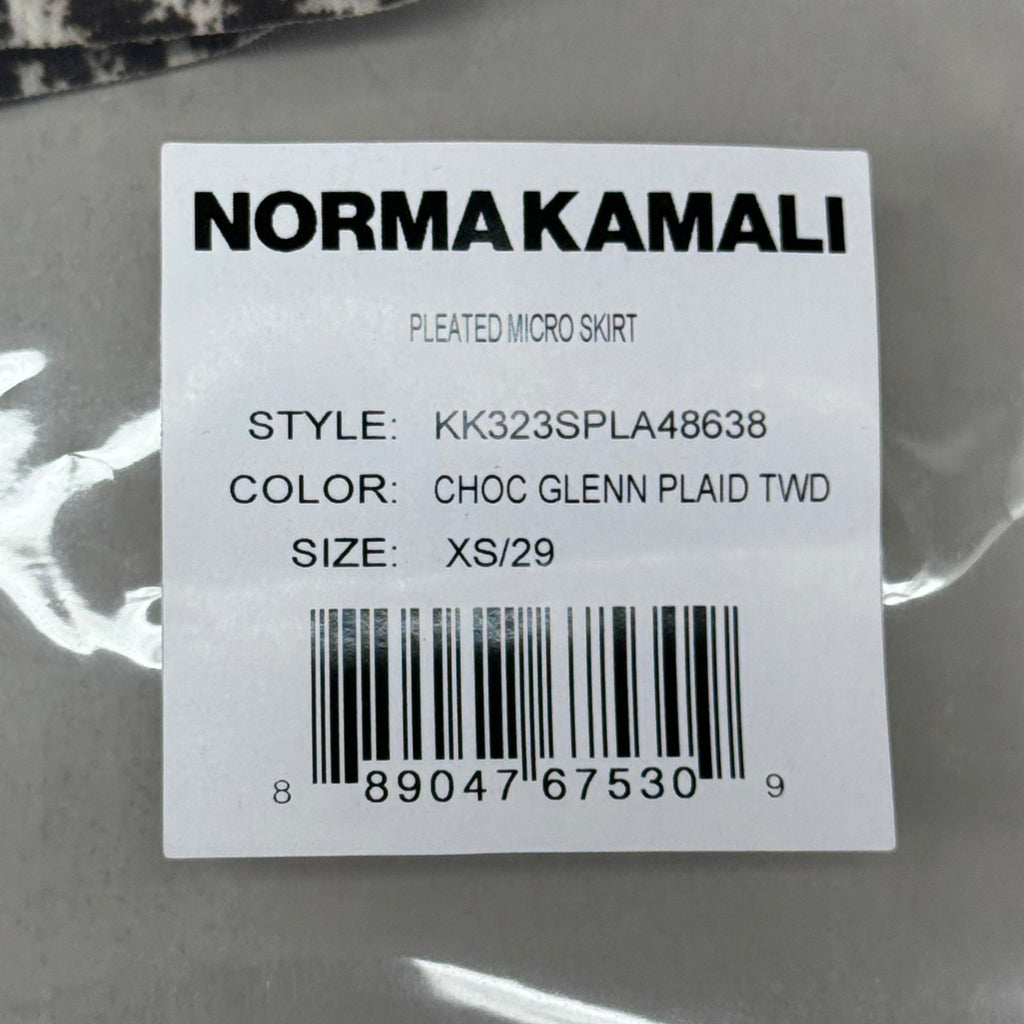 NORMA KAMALI Silky Jersey Pleated Micro Skirt Unlined Women's Sz S/32 Chocolate