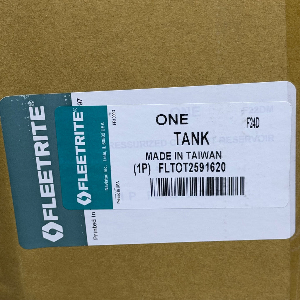FLEETRITE Engine Coolant Reservoir Tank 16”Hx9”W White FLTOT2591620