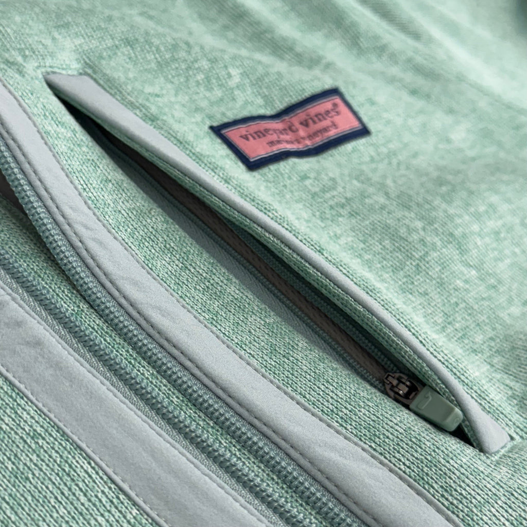 VINEYARD VINES Martha's Vineyard Men's Teal Green Half Zip Pullover Sz- XL