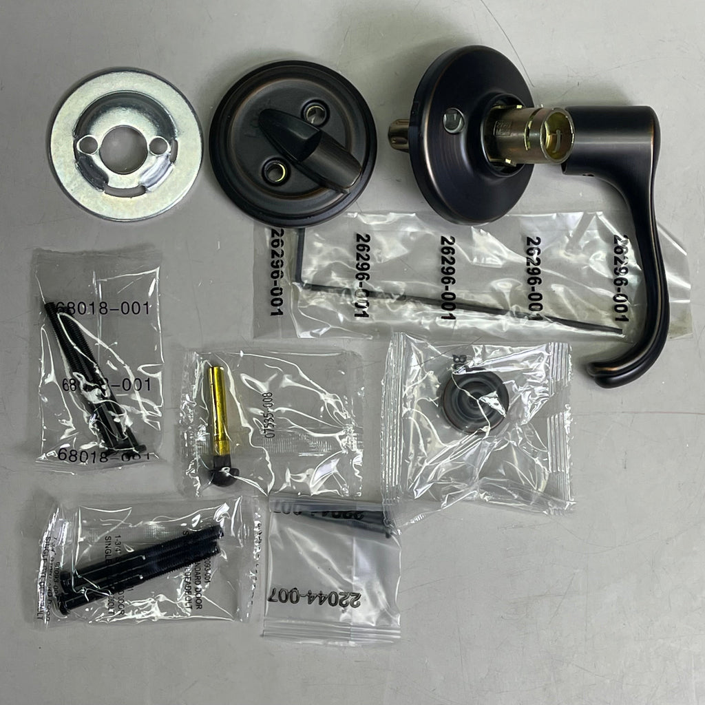 KWIKSET Dorian Interior Passage Lever Door Knob Set Venetian Bronze 99660-251