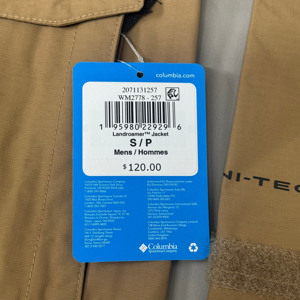 COLUMBIA Waterproof Breathable Landroamer Jacket Men's Sz S Delta WM2778-257