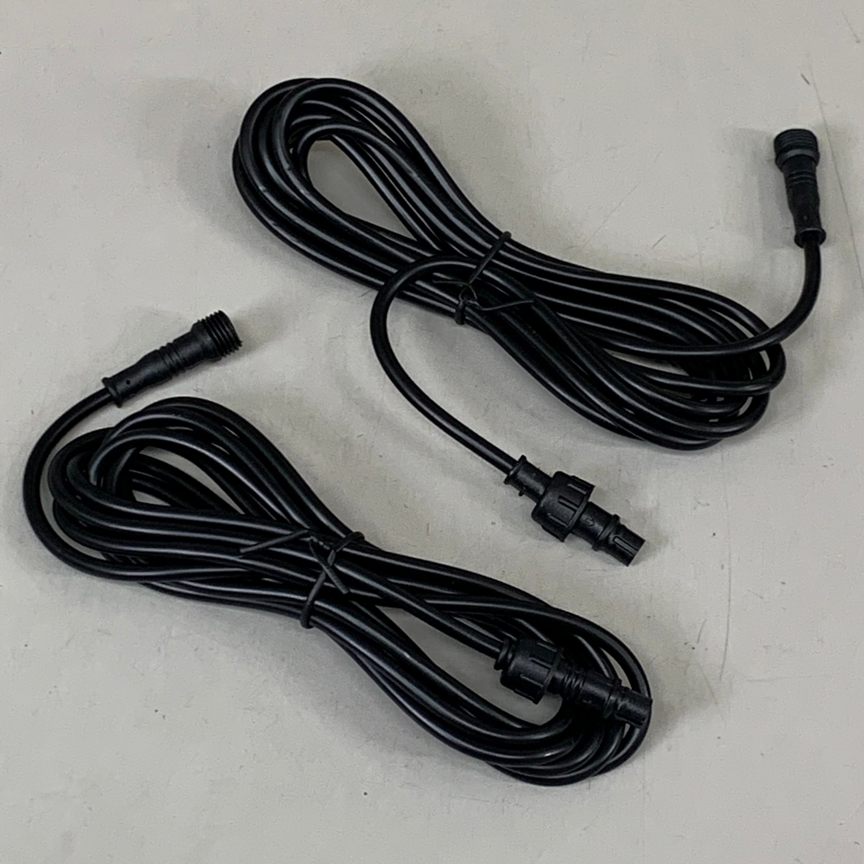 GENSSI (2 PACK) LED Rock Lights Wire Extension 3 Pin  8ft Black 8FT-STND-EXT
