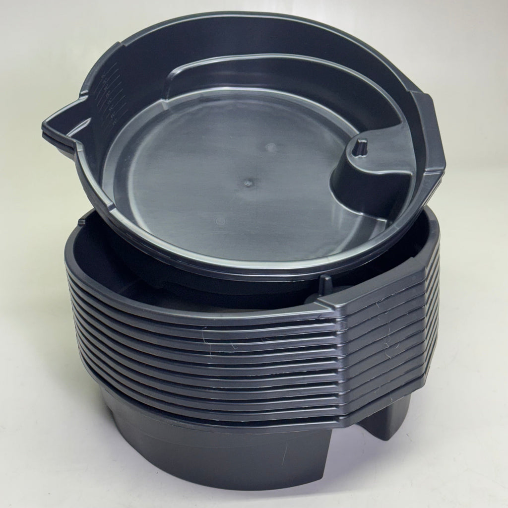 FLOTOOL (12 PACK) 8 Quart Drain Pan Sz 16.5” L x 15” W x 4” H, Black 42108MI