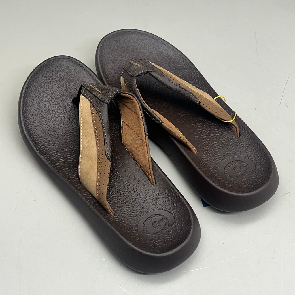 COBIAN Compass Synthetic Leather Strap Sandals Men's Sz 10, EU 43 Chocolate COM25-201-10