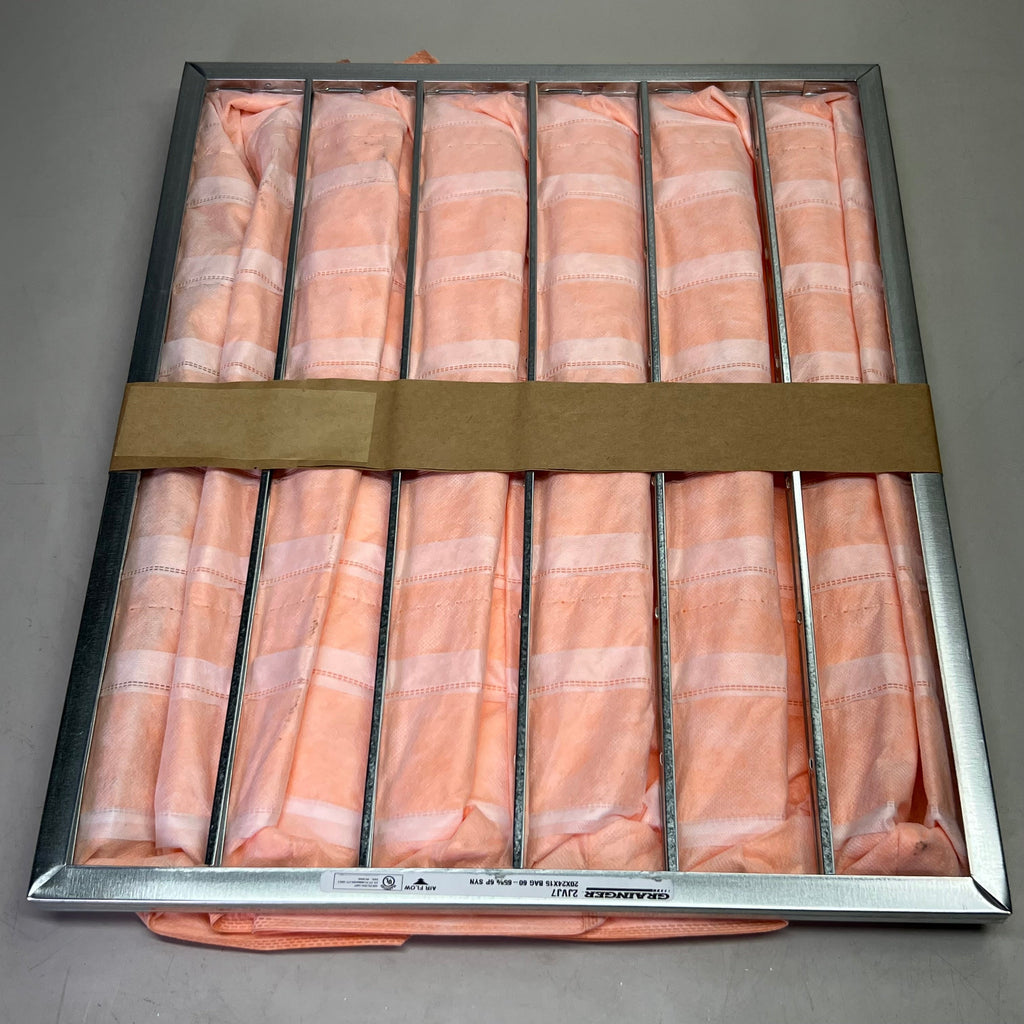GRAINGER (4 Pcs) Rigid Cell Air Filters Sz 20 x 24 x 15, Light Pink 2JVJ7