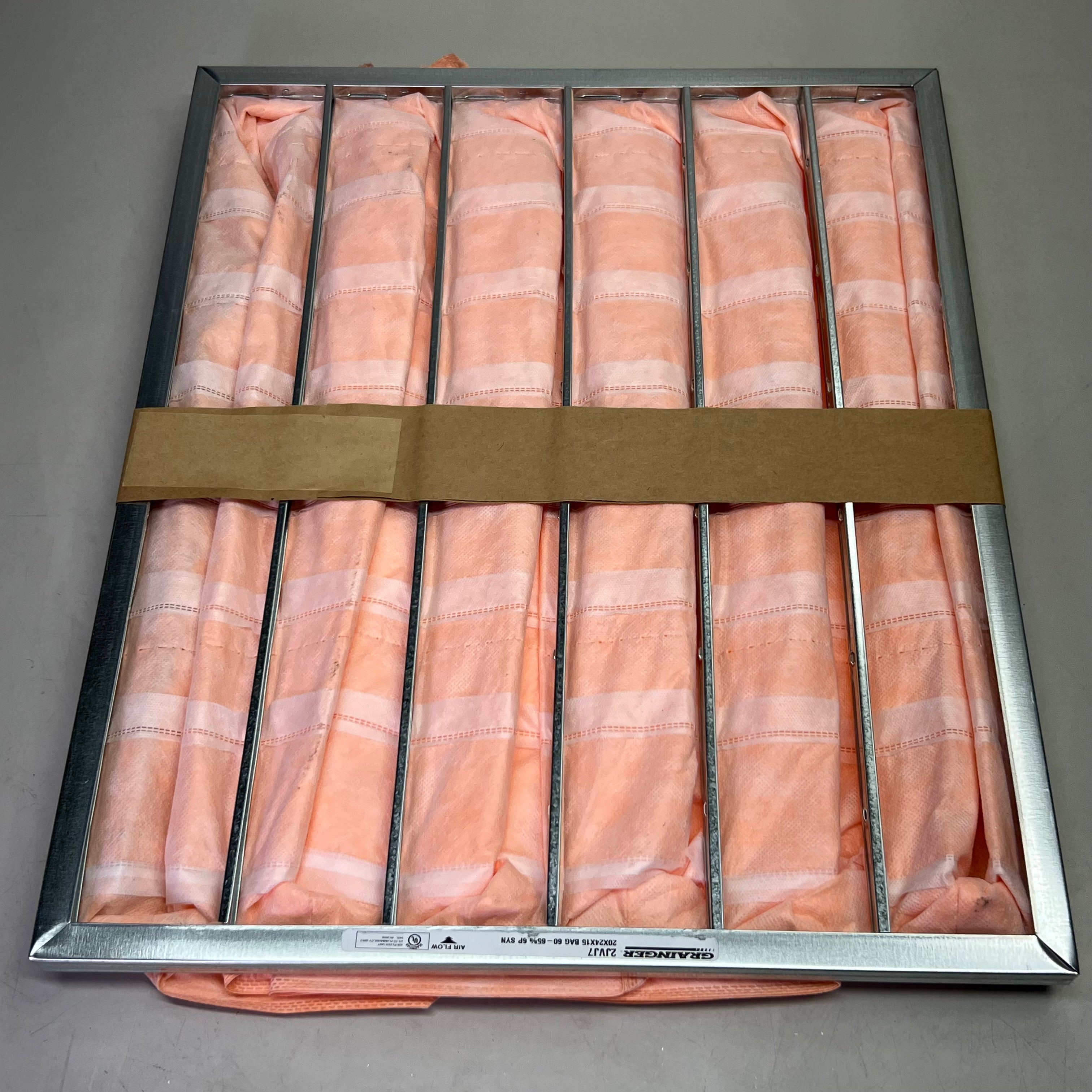 GRAINGER (4 Pcs) Rigid Cell Air Filters Sz 20 x 24 x 15, Light Pink 2JVJ7
