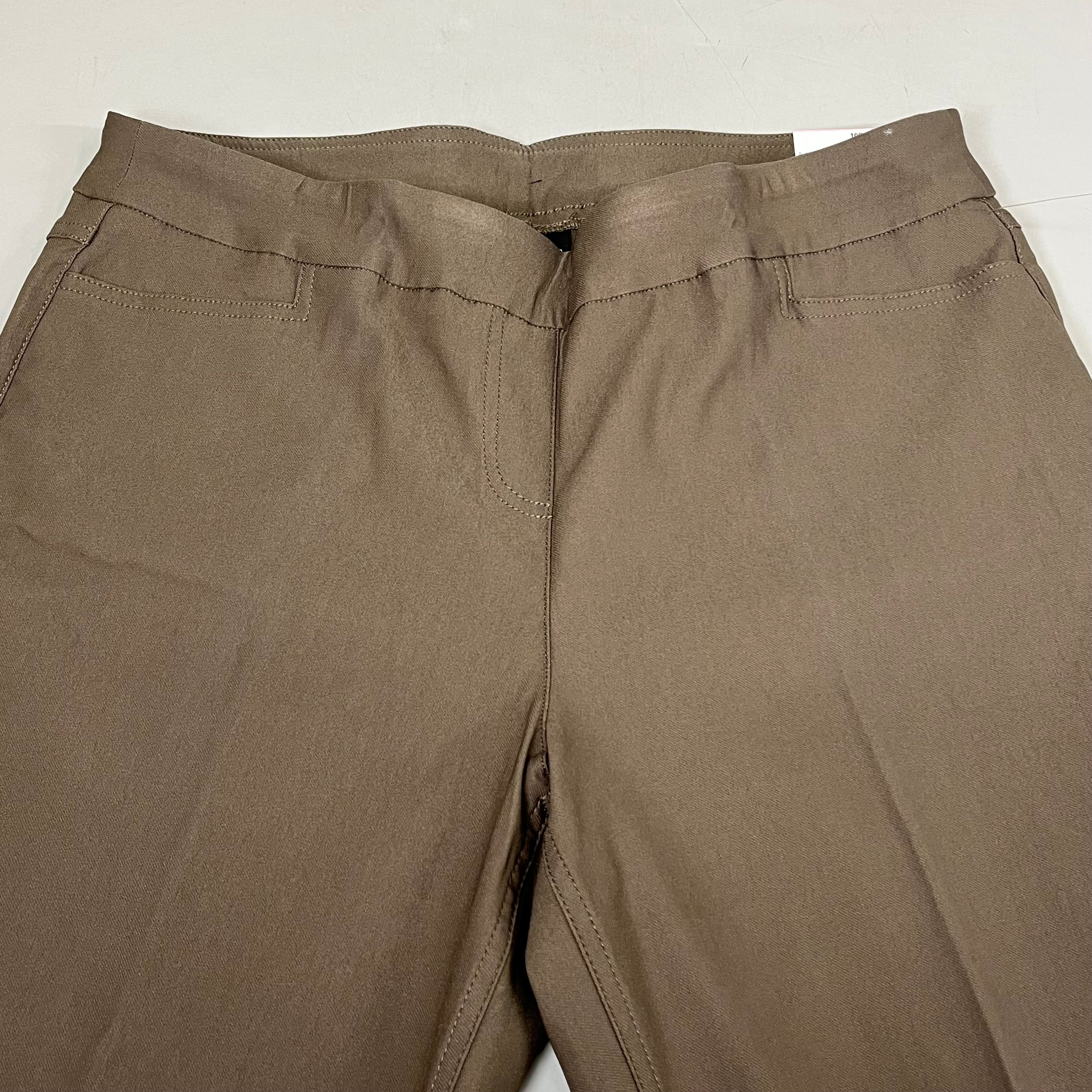MULTIPLES Ankle Pants Petite Women's Sz 10P Truffle M33709PP