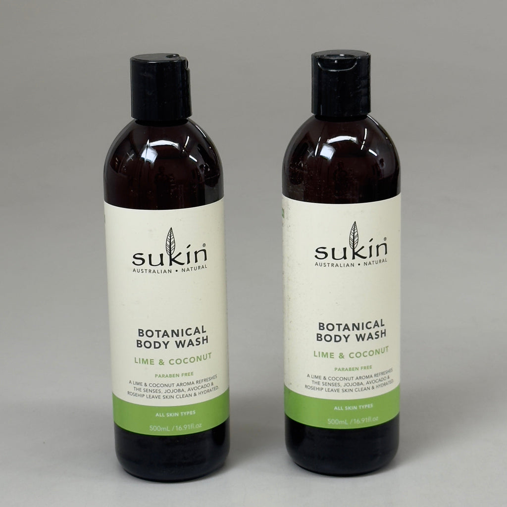 SUKIN (2 PACK) Lime & Coconut Hydrating Vegan Natural Lotion 500 ml B003VJVSPS