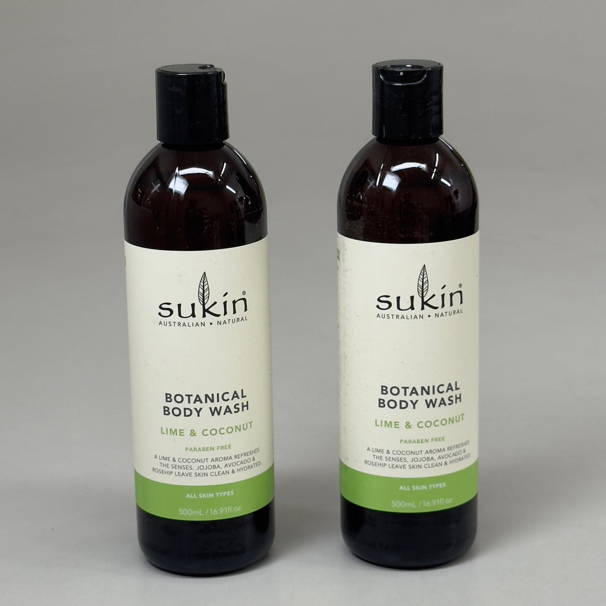 SUKIN (2 PACK) Lime & Coconut Hydrating Vegan Natural Lotion 500 ml B003VJVSPS