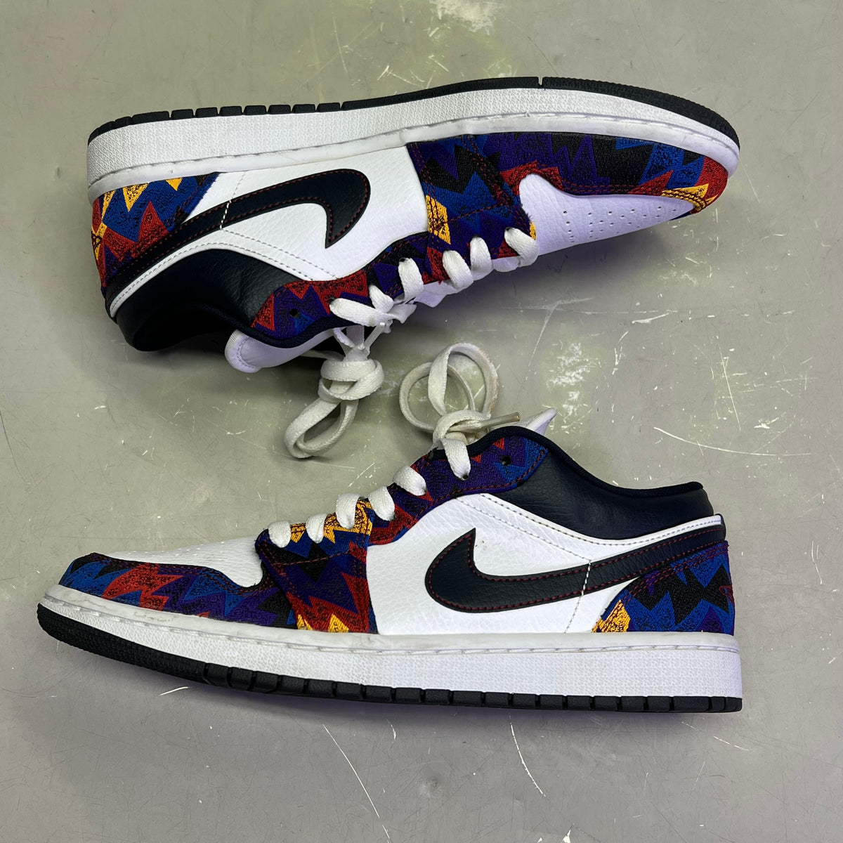 NIKE Air Jordan 1 Low SE 'Nothing But Net' Shoes Unisex Sz 7.5 Multicolor (Pre-Owned)